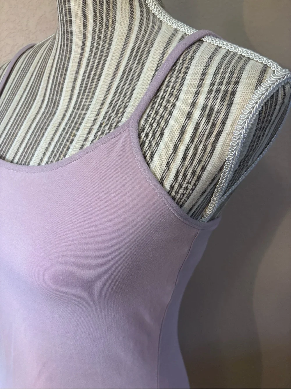 Express Camisole Medium Lilac Purple Adjustable Spaghetti Straps Cotton Stretch